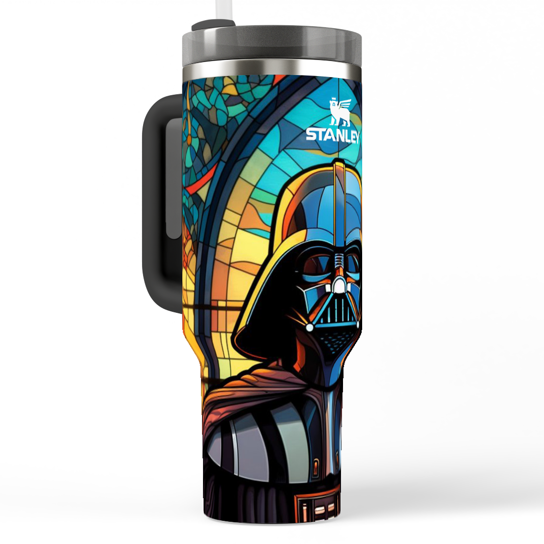 Darth Vader Stained Glass Style Quencher Tumbler 40 Oz