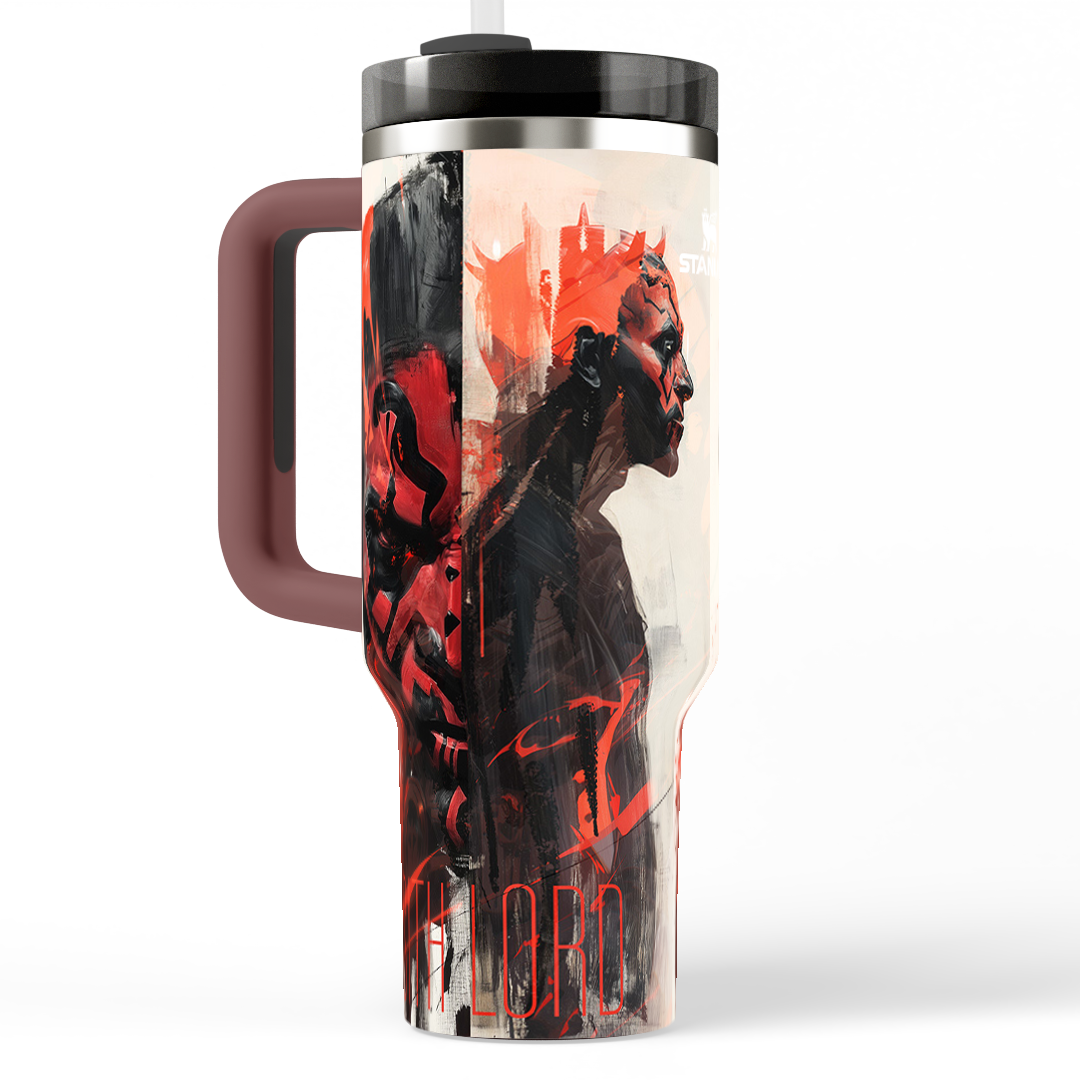 Sith Lord Watercolor Quencher Tumbler